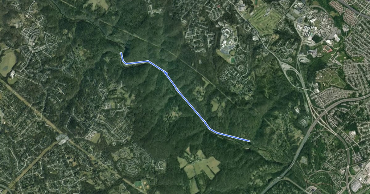 Маршрут Grist Mill Trail на спутниковом снимке
