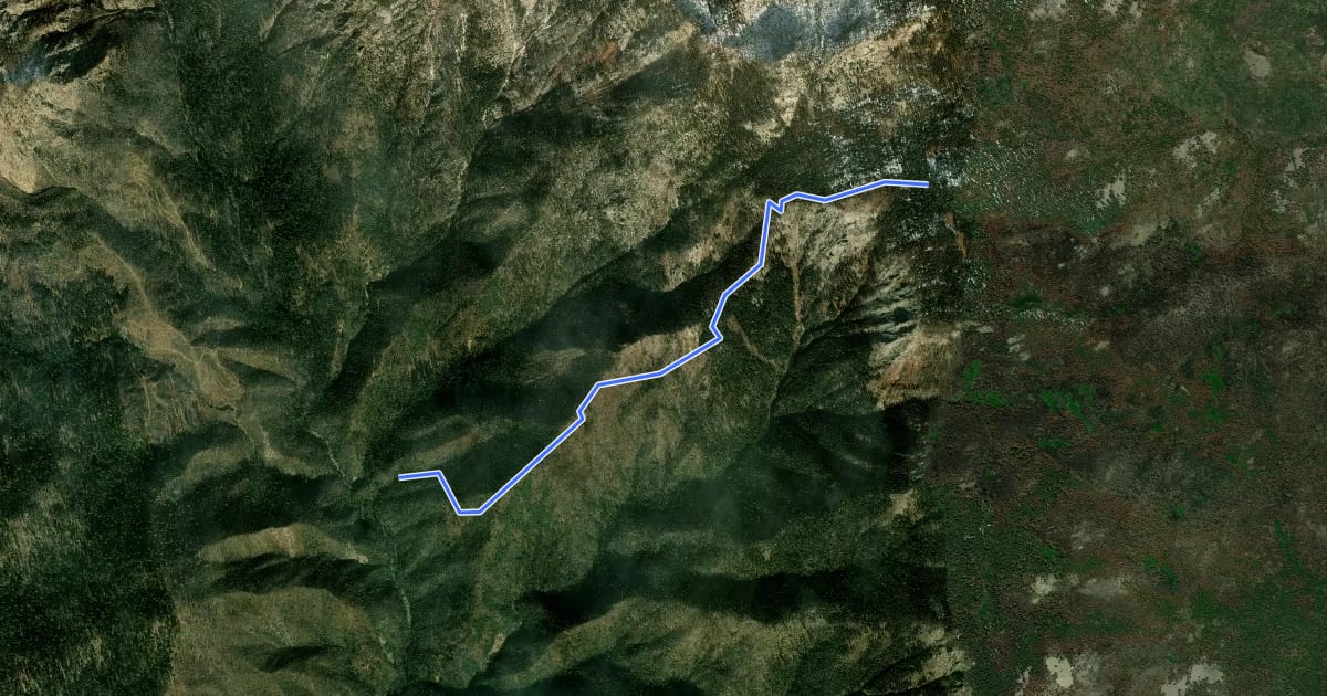 Маршрут Griswold Trail на спутниковом снимке