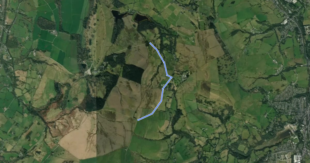 Маршрут Gritstone Trail (Lyme Park Alternative) на спутниковом снимке