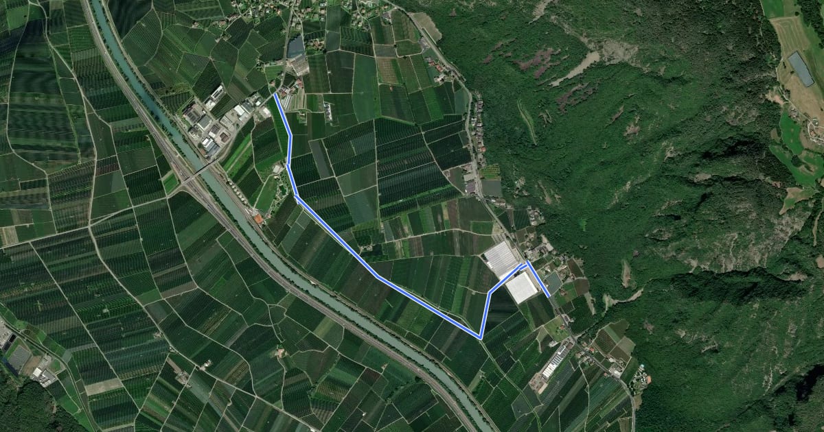 Маршрут Großackerweg на спутниковом снимке