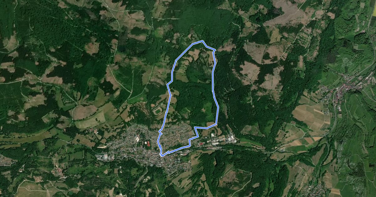 Маршрут Großalmerode, Rundweg 2 на спутниковом снимке