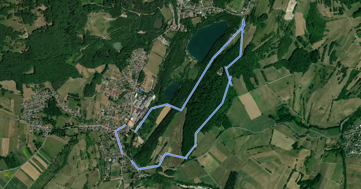 Маршрут Großalmerode, Rundweg 21 на спутниковом снимке