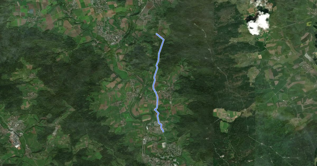 Маршрут Großaltdorf - Höll на спутниковом снимке