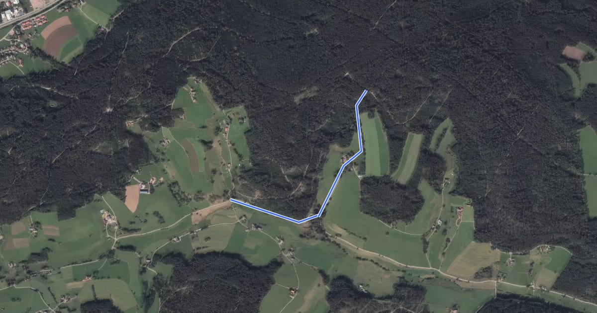 Маршрут Großbauer Weg - Krumpenloch на спутниковом снимке