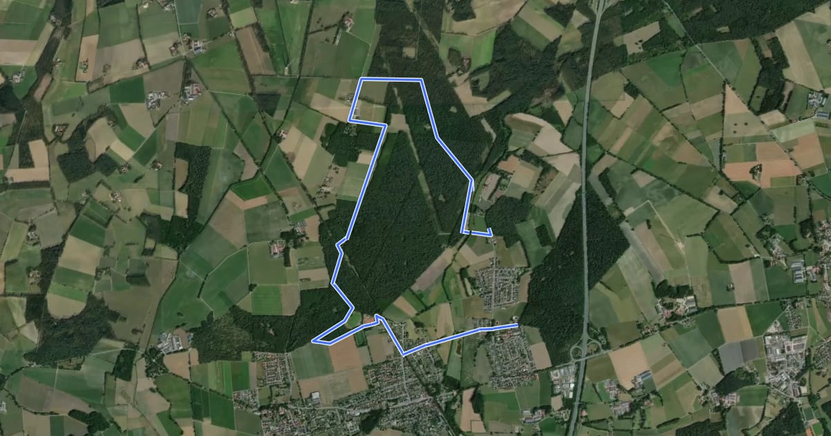 Маршрут Große Heide Rundweg A2 на спутниковом снимке