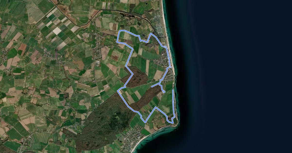 Маршрут Große Holzkoppel-Route на спутниковом снимке