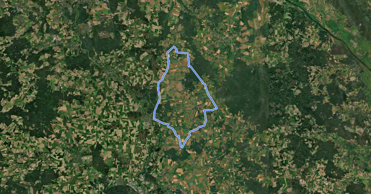 Маршрут Große Landpartie на спутниковом снимке