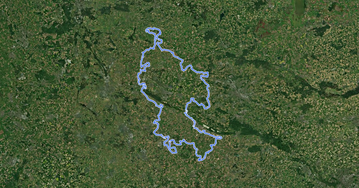 Маршрут Große NaTourismusroute Tecklenburger Land на спутниковом снимке