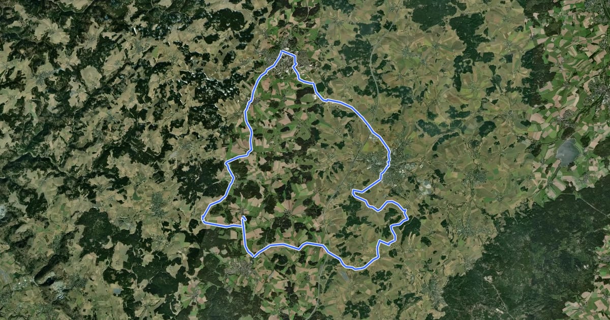Маршрут Große Textil-Tour (HO 5) на спутниковом снимке