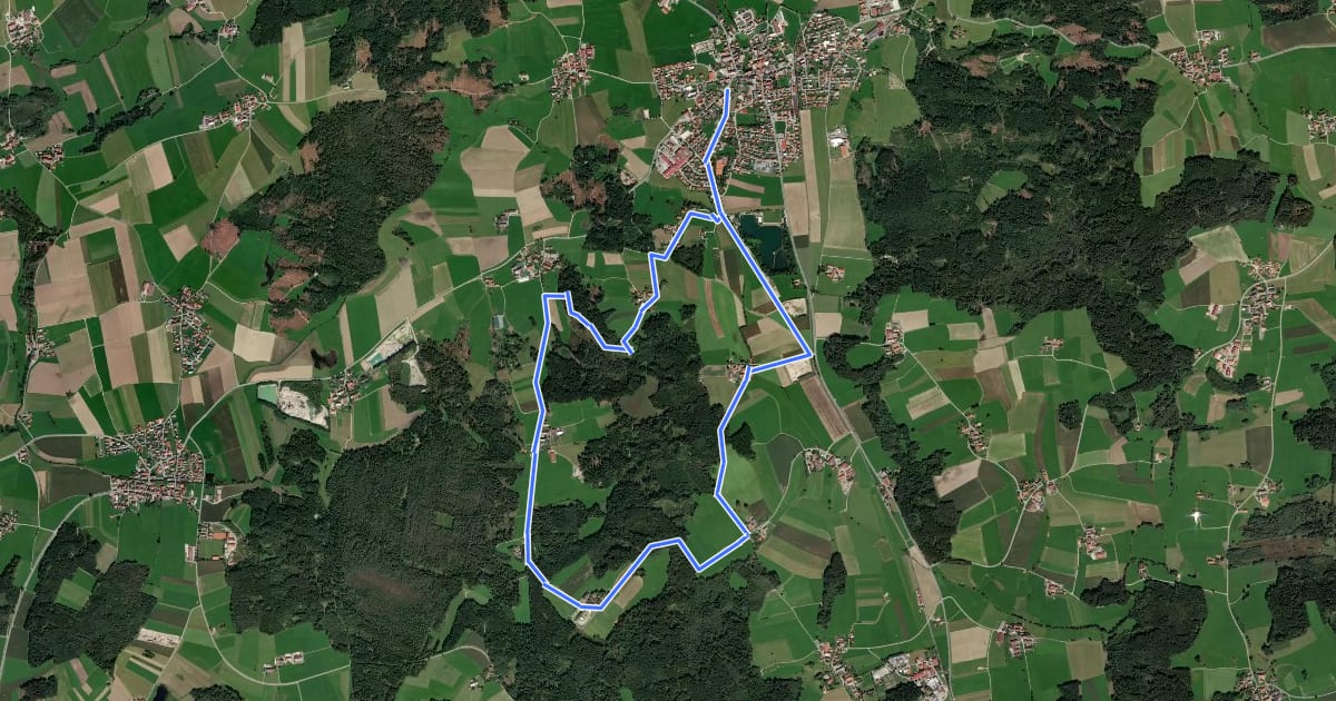 Маршрут Große Urschlachrunde на спутниковом снимке