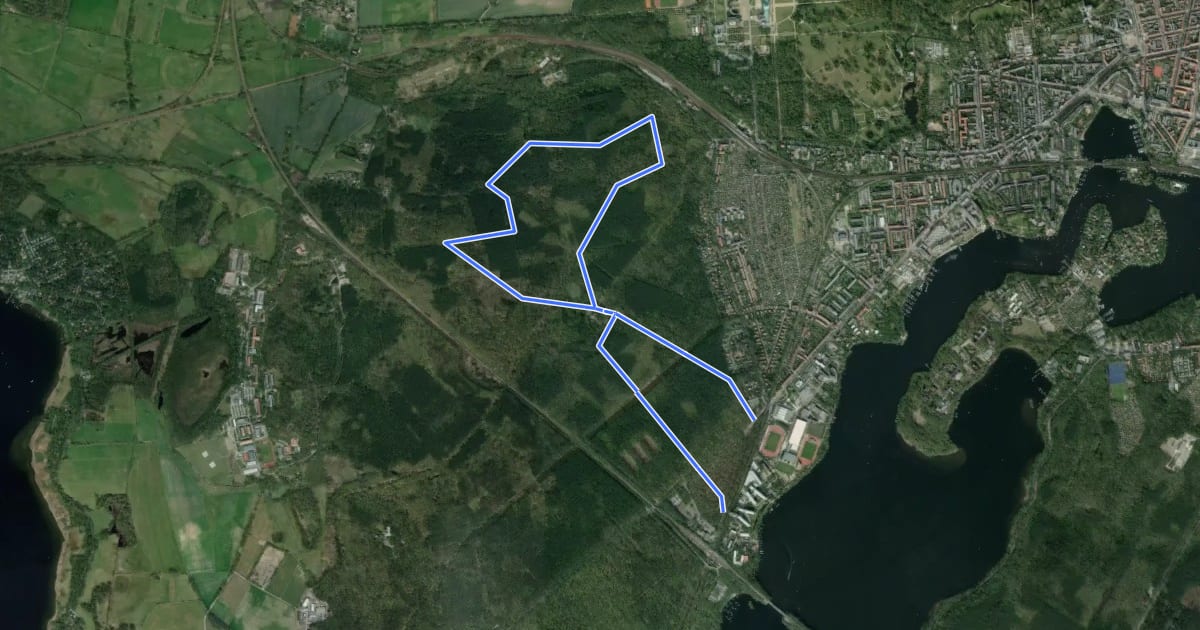 Маршрут Große Wildpark-Route на спутниковом снимке
