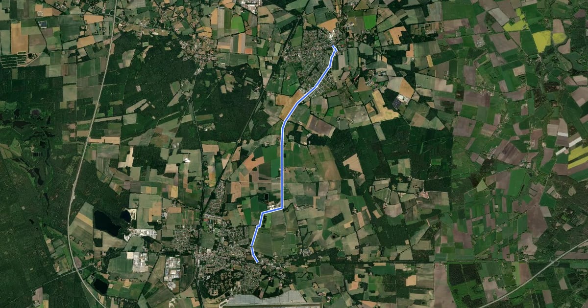 Маршрут Großenkneten (18) - Großenkneten (85) на спутниковом снимке