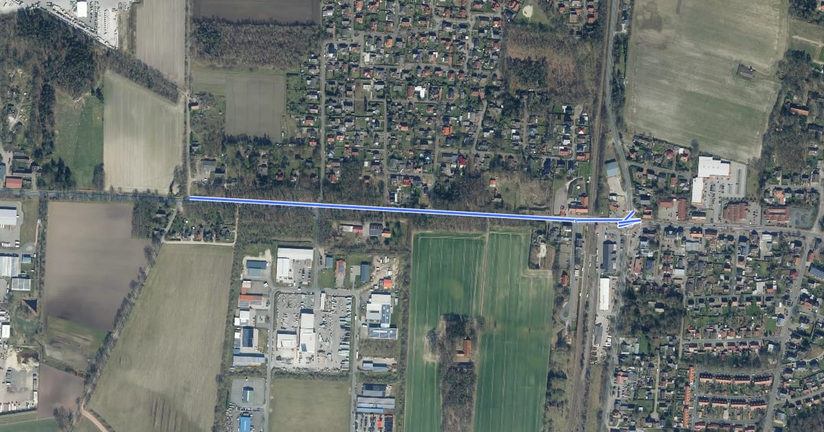 Маршрут Großenkneten (28) - Großenkneten (62) на спутниковом снимке