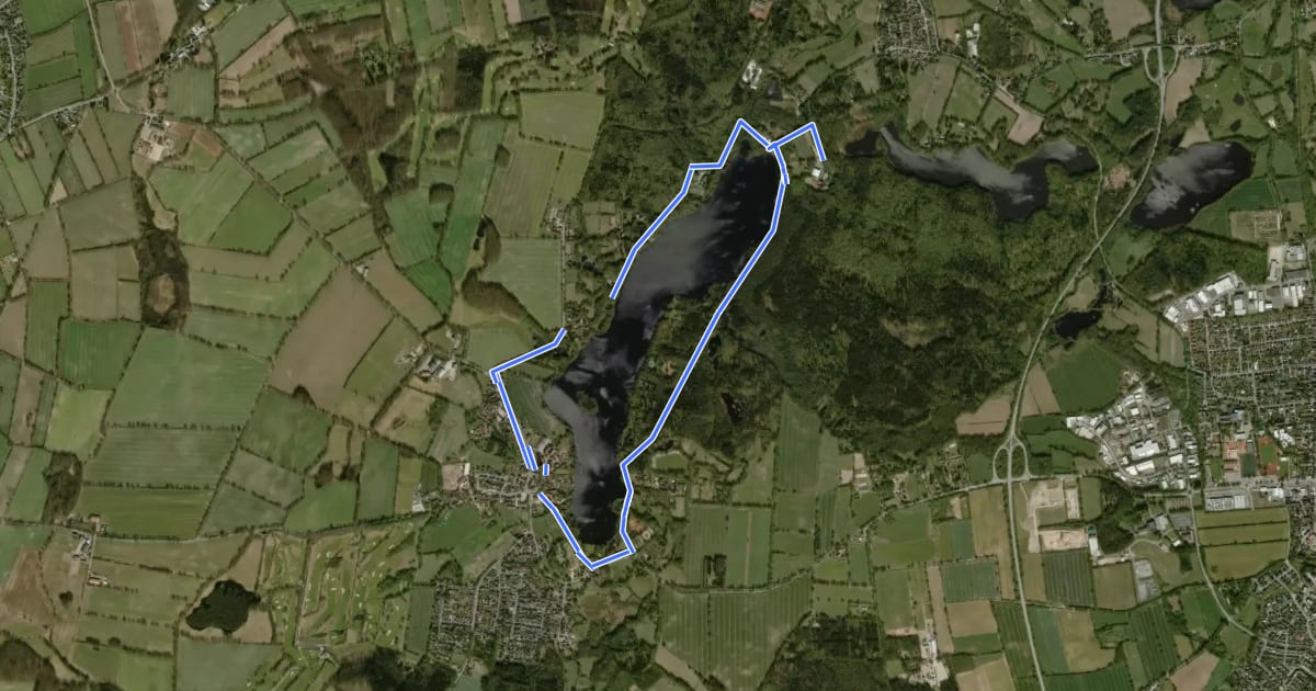 Маршрут Großensee-Rundweg на спутниковом снимке