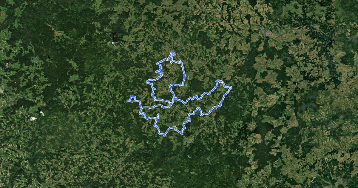 Маршрут Großer Bärentrail на спутниковом снимке
