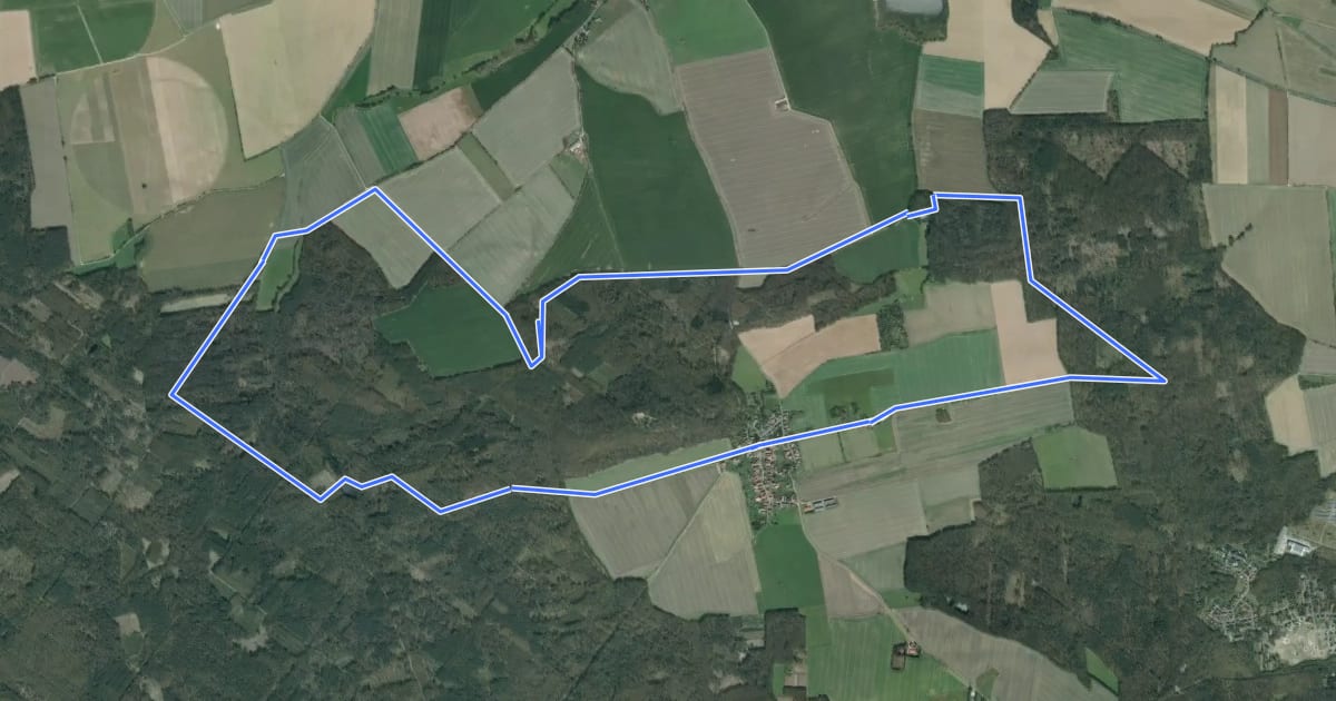 Маршрут Großer Collmer Rundweg на спутниковом снимке
