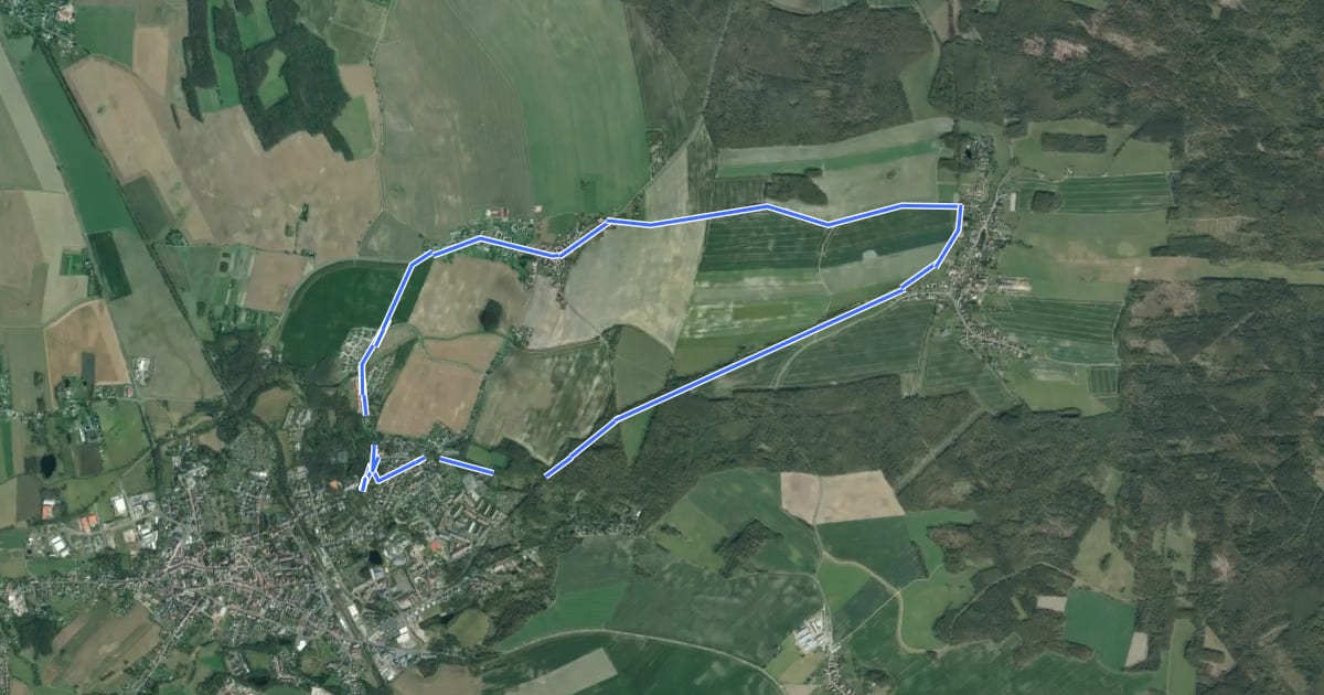 Маршрут Großer Glastener Ringweg на спутниковом снимке