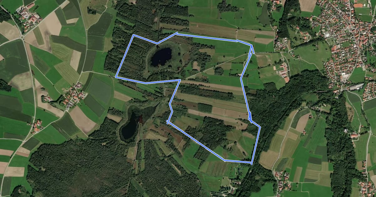 Маршрут Großer Moosrundweg на спутниковом снимке