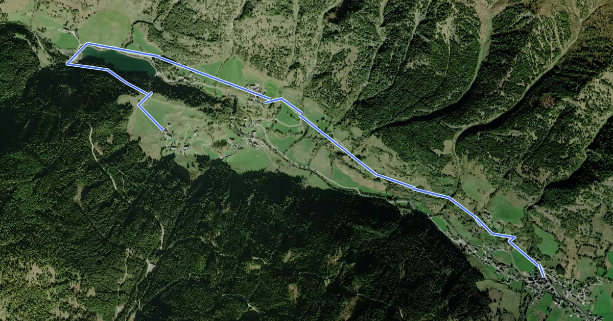 Маршрут Großer Muhrrundwanderweg на спутниковом снимке