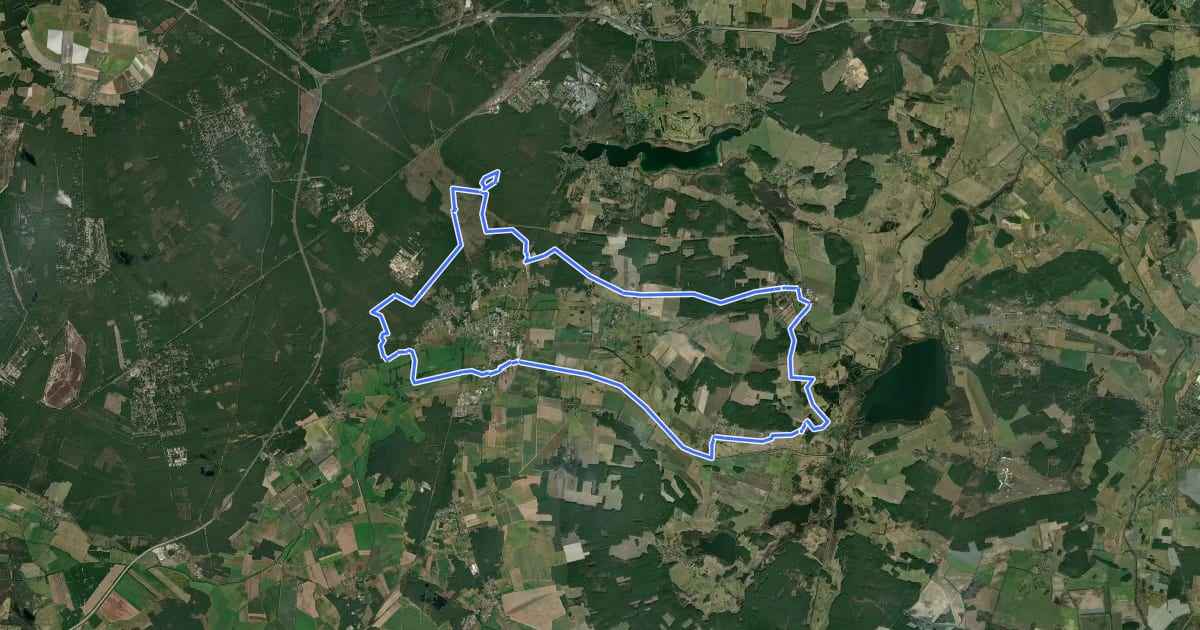 Маршрут Großer Nieplitzrundweg на спутниковом снимке