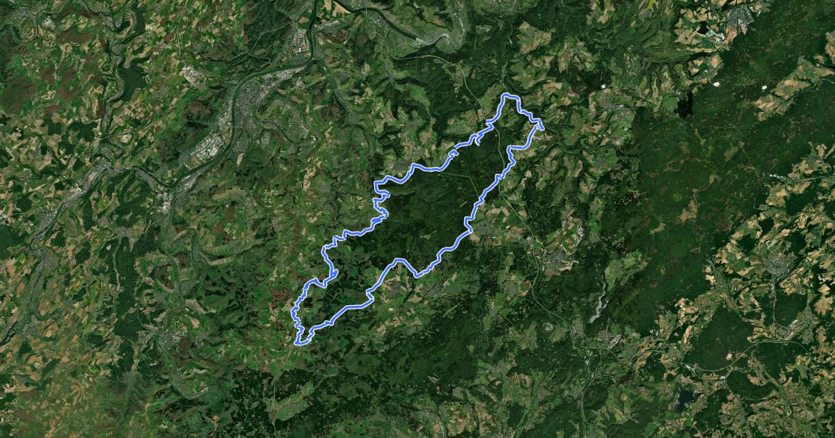 Маршрут Großer Rundwanderweg на спутниковом снимке
