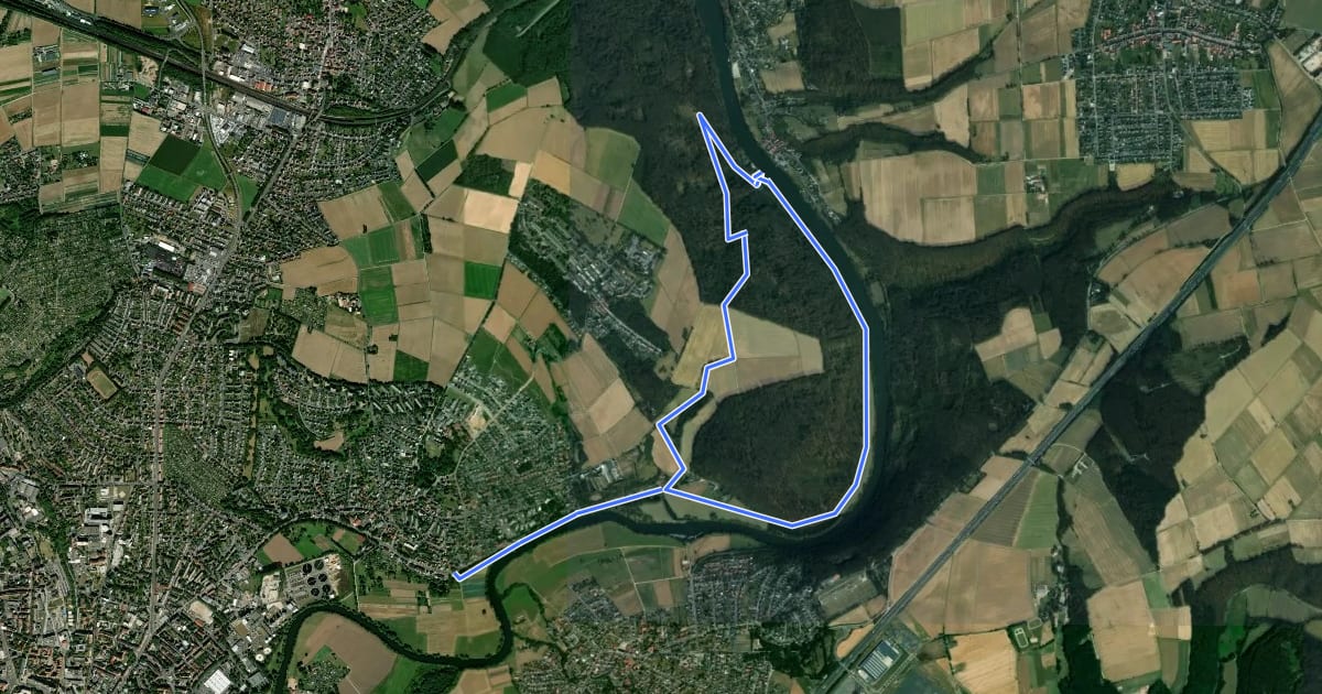 Маршрут Großer Rundweg на спутниковом снимке