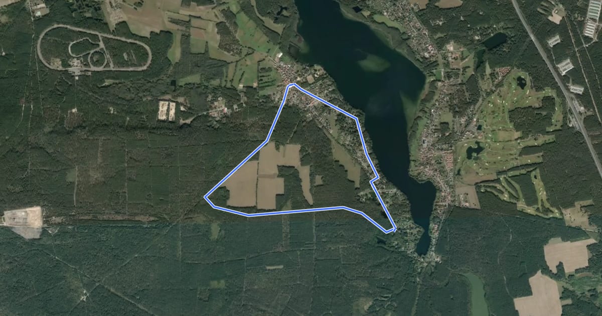 Маршрут Großer Rundweg на спутниковом снимке