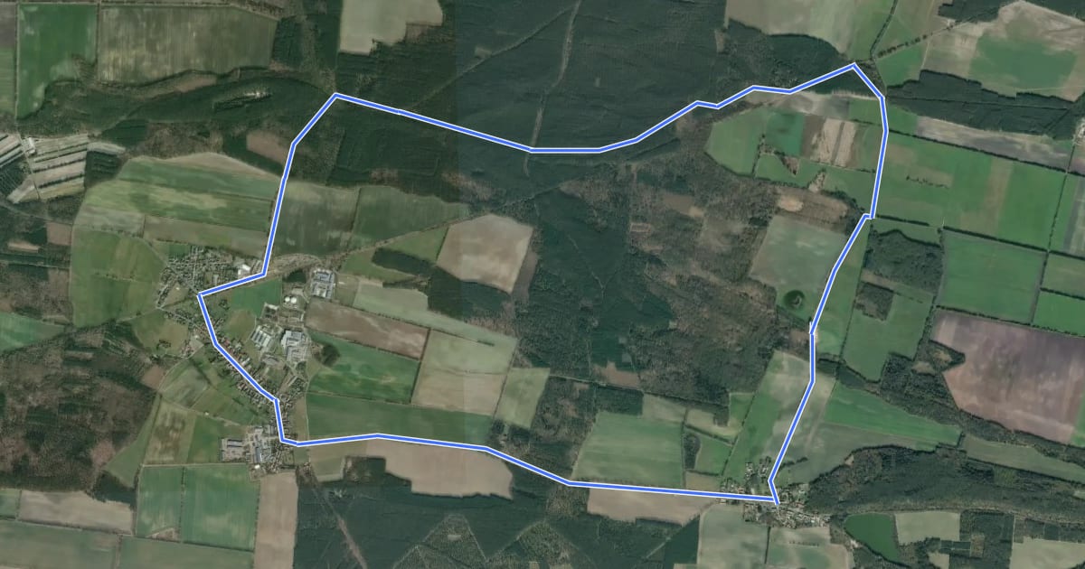 Маршрут Großer Rundweg на спутниковом снимке