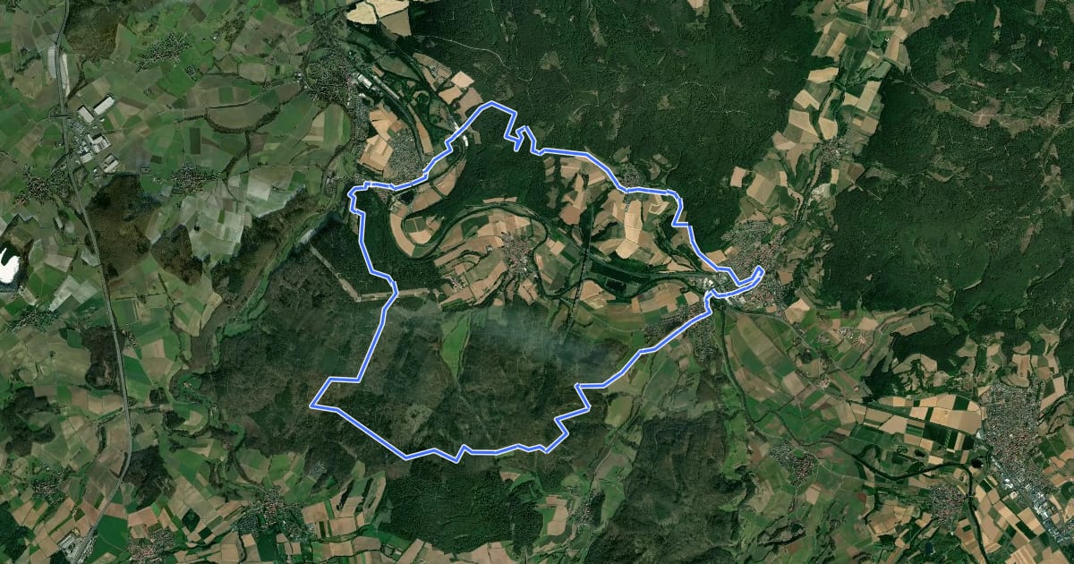 Маршрут Großer Rundweg на спутниковом снимке