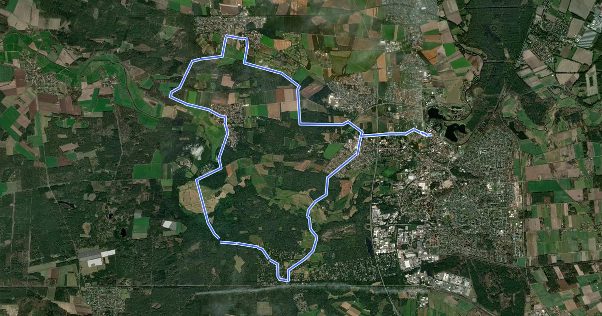 Маршрут Großer Rundweg на спутниковом снимке