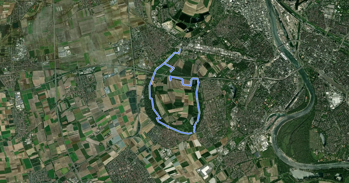 Маршрут Großer Rundweg на спутниковом снимке