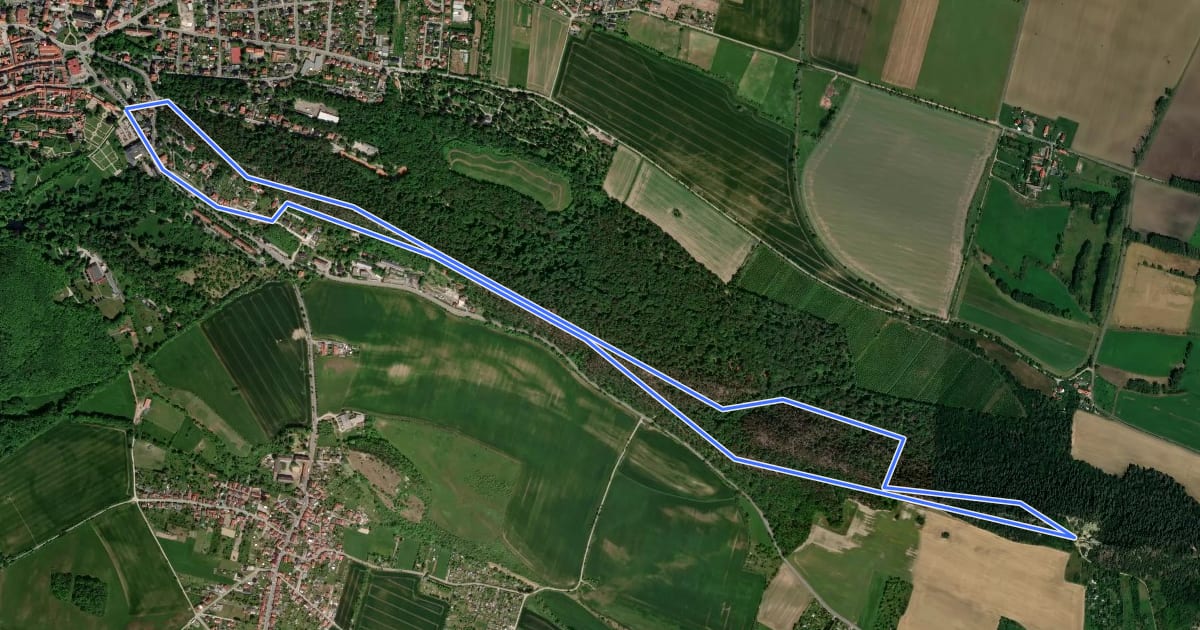 Маршрут Großer Rundweg Teufelsmauer Blankenburg (Harz) на спутниковом снимке
