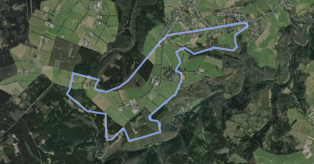 Маршрут Großer Rundweg (Vossenack) на спутниковом снимке