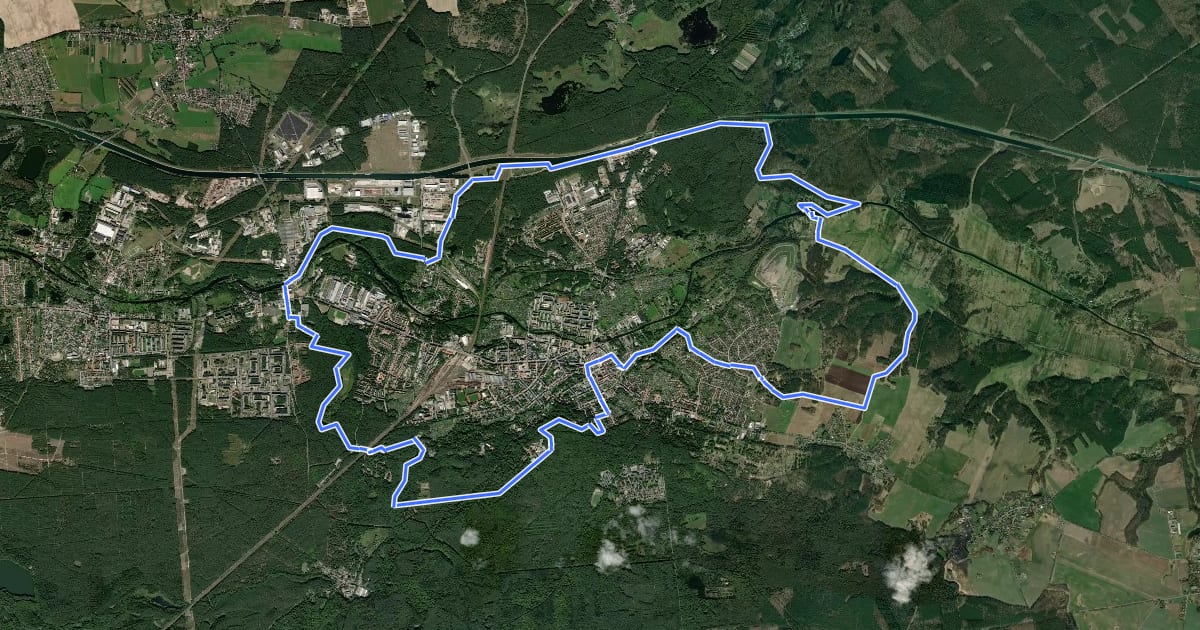 Маршрут Großer Stadtrundweg на спутниковом снимке