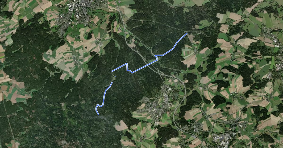 Маршрут Großer Stein - Ostweg на спутниковом снимке