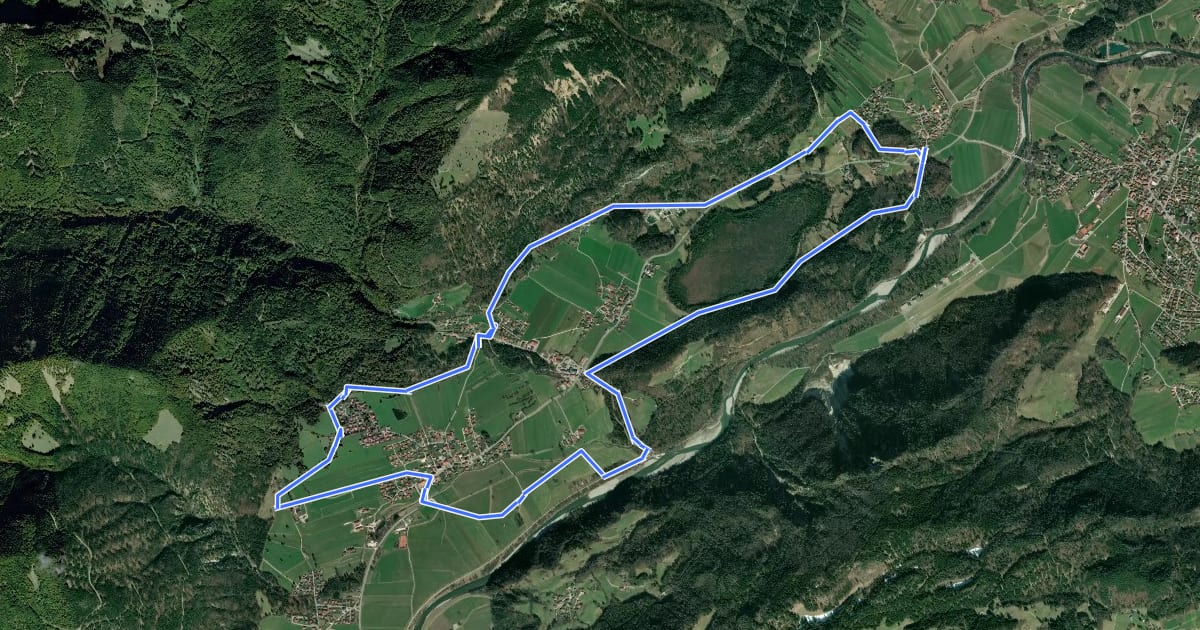 Маршрут Großer Talrundweg на спутниковом снимке