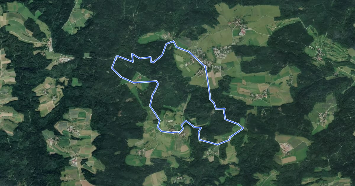 Маршрут Großerlach - Rundwanderweg 3 на спутниковом снимке