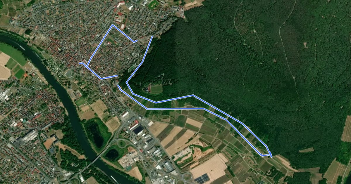 Маршрут Großheubach Rundwanderweg 1 на спутниковом снимке