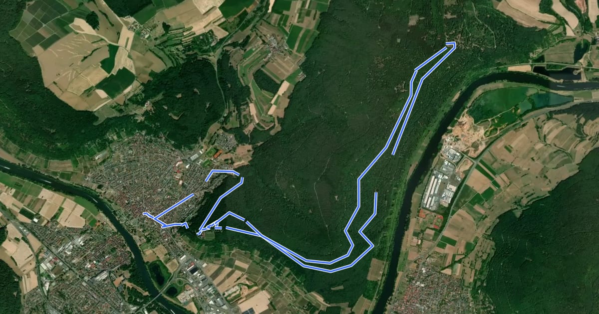 Маршрут Großheubach Rundwanderweg 2 на спутниковом снимке