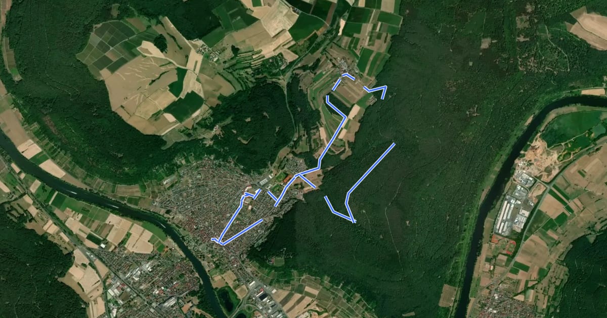 Маршрут Großheubach Rundwanderweg 5 на спутниковом снимке