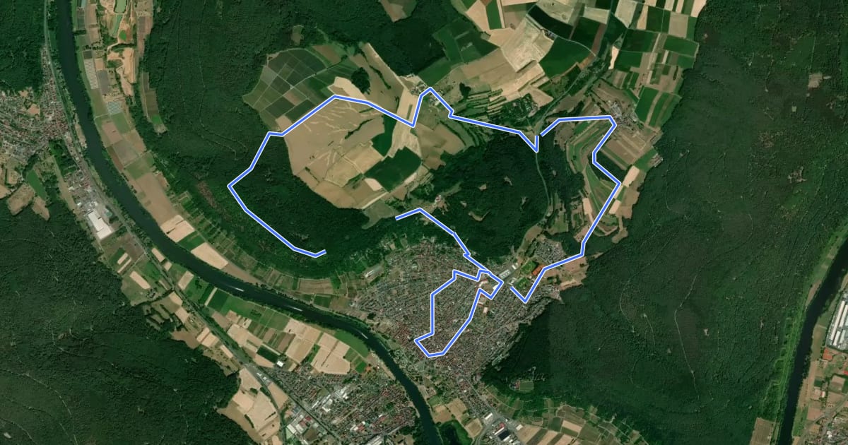 Маршрут Großheubach Rundwanderweg 7 на спутниковом снимке