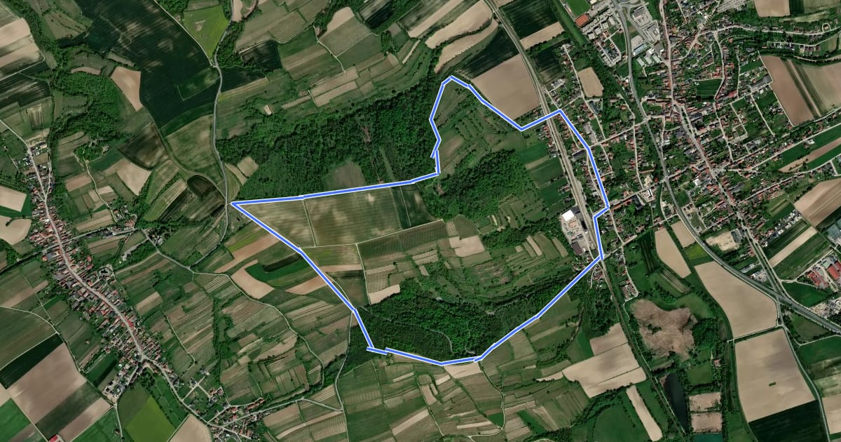 Маршрут Großweikersdorfer Rundwanderweg (tut gut Route 1) на спутниковом снимке
