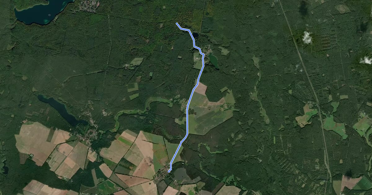 Маршрут Großwoltersdorf (30) - Stechlin (31) на спутниковом снимке