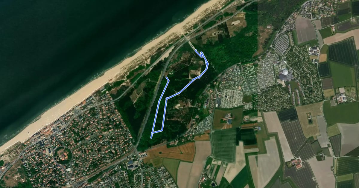 Маршрут Groene Loop на спутниковом снимке