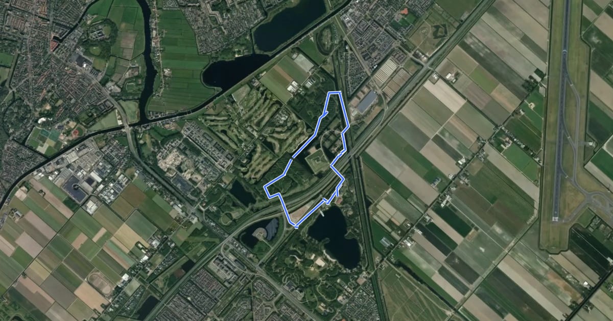 Маршрут Groene Weelderoute на спутниковом снимке
