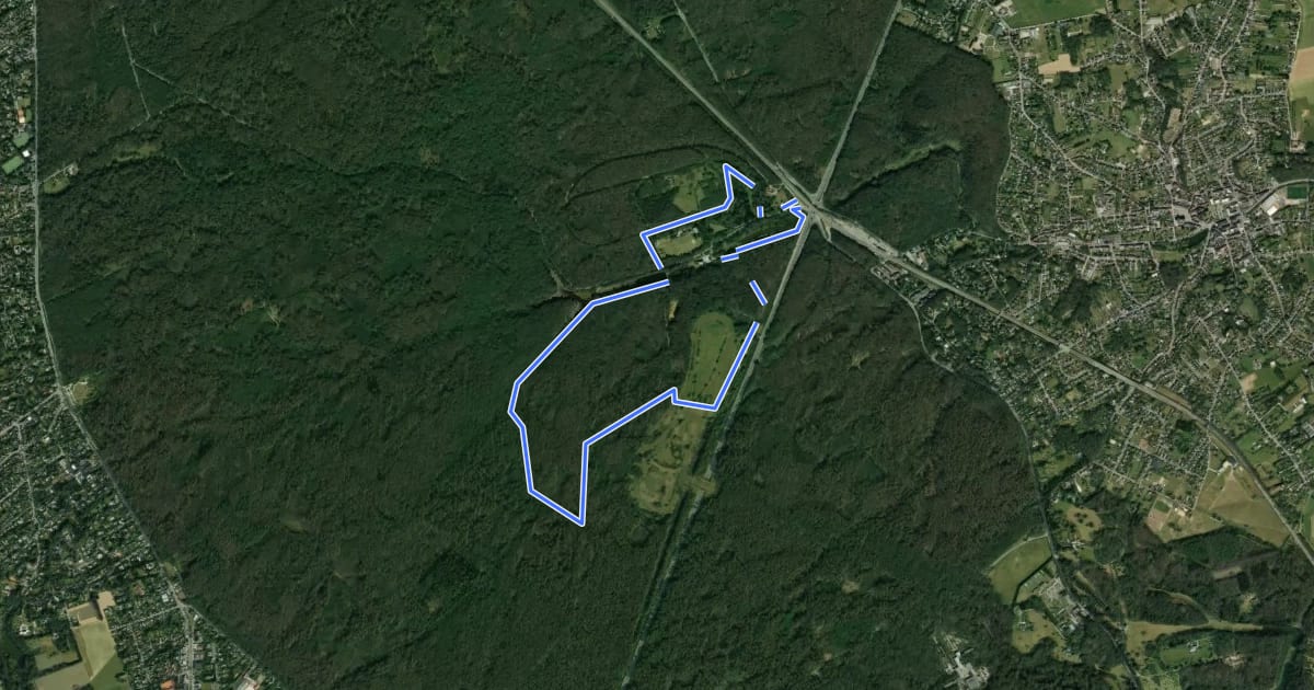 Маршрут Groenendaal Wandeling на спутниковом снимке