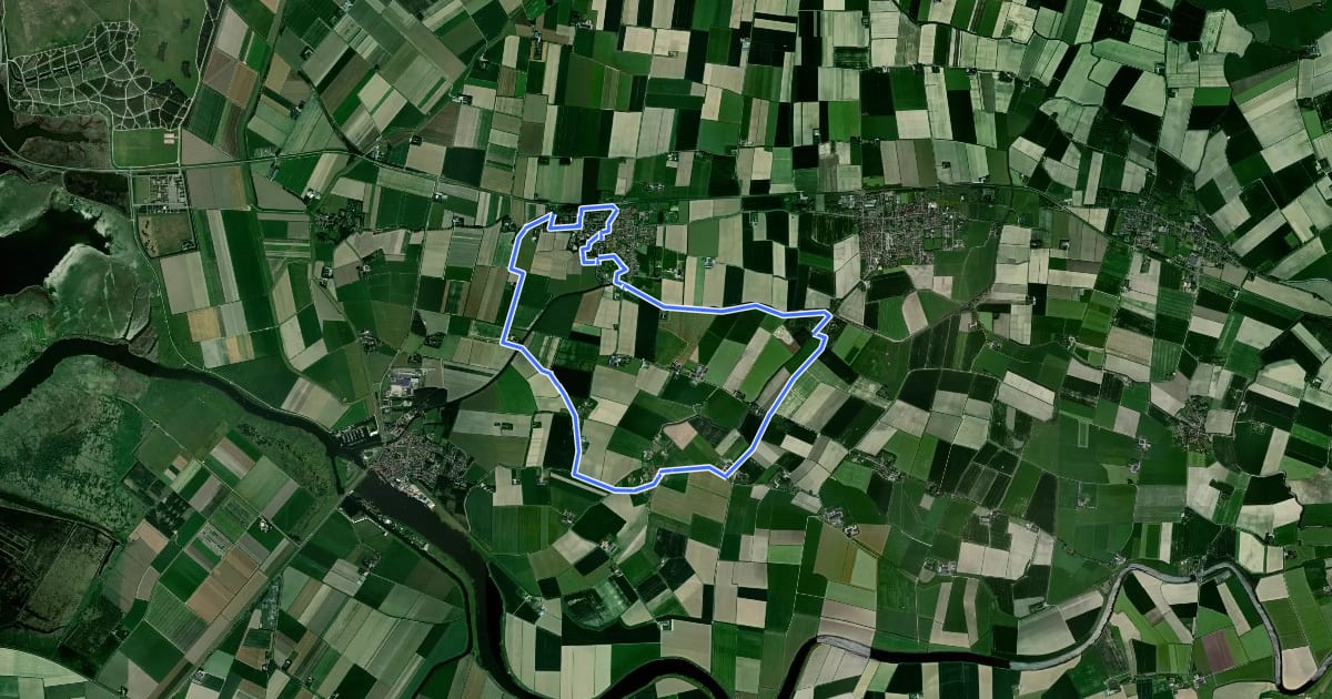 Маршрут Groningen Loopt: De Marne 2 на спутниковом снимке