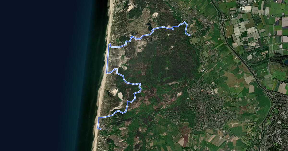 Маршрут Groot Frieslandpad - 01 на спутниковом снимке