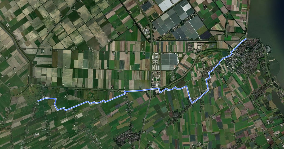 Маршрут Groot Frieslandpad - 05 на спутниковом снимке