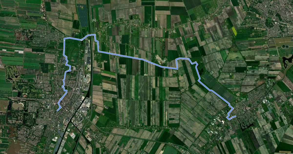 Маршрут Groot Frieslandpad - 19 на спутниковом снимке